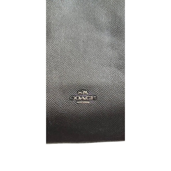 Coach Black Turn-Lock Saffiano Leather Tote Bag - Picture 3 of 16
